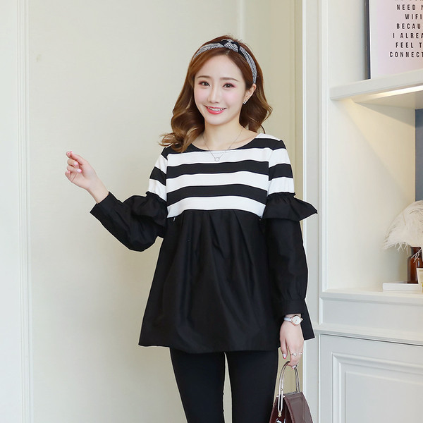 Bluză modernă pentru gravide cu mâneci lungi