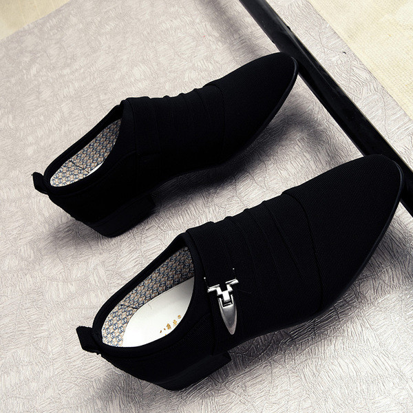 Pantofi formali pentru bărbați cu model negru ascuțit