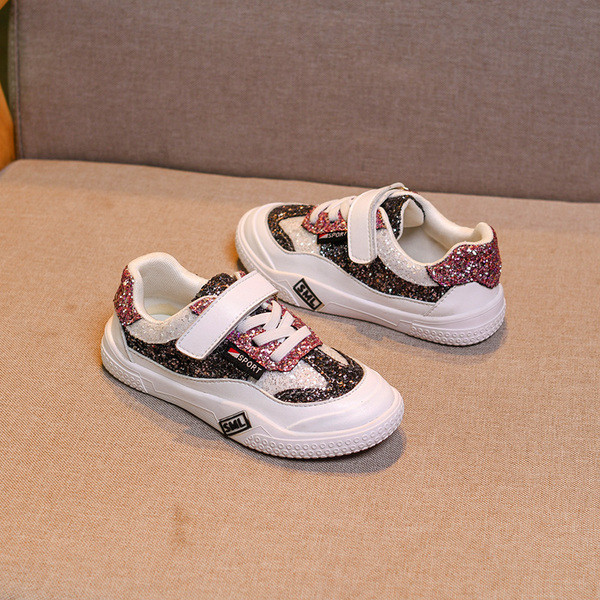 Детски маратонки с брокат в два цвята за момичета