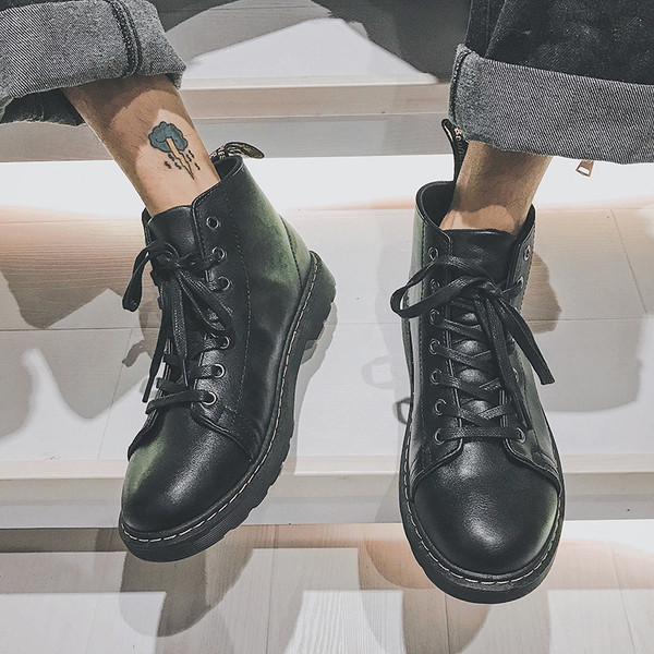 Cizme barbatesti in trei culori din piele ecologica