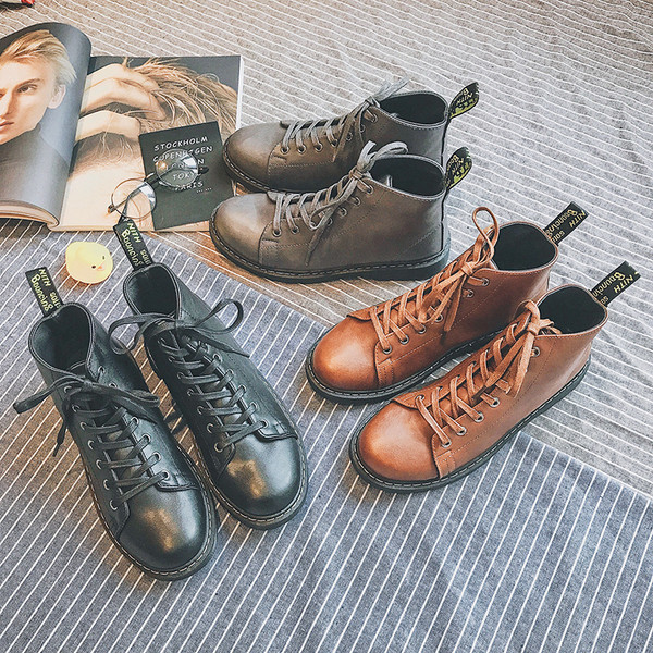 Cizme barbatesti in trei culori din piele ecologica