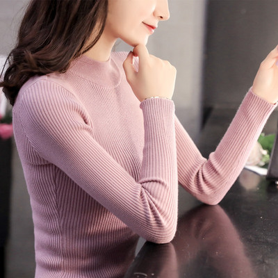 Дамски пуловер с О-образна яка в няколко цвята