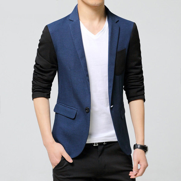 Jacheta barbateasca in trei culori cu buzunare imitatie