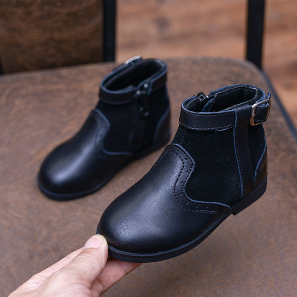 Cizme copii din piele ecologica pentru fete in trei culori