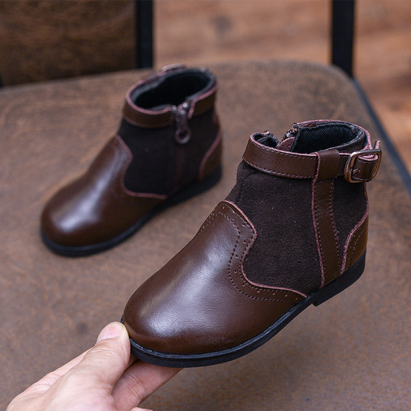 Cizme copii din piele ecologica pentru fete in trei culori