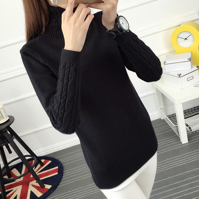 Μοντέρνογυναικείο πουλόβερ με ψηλό γιακά σε διάφορα χρώματα