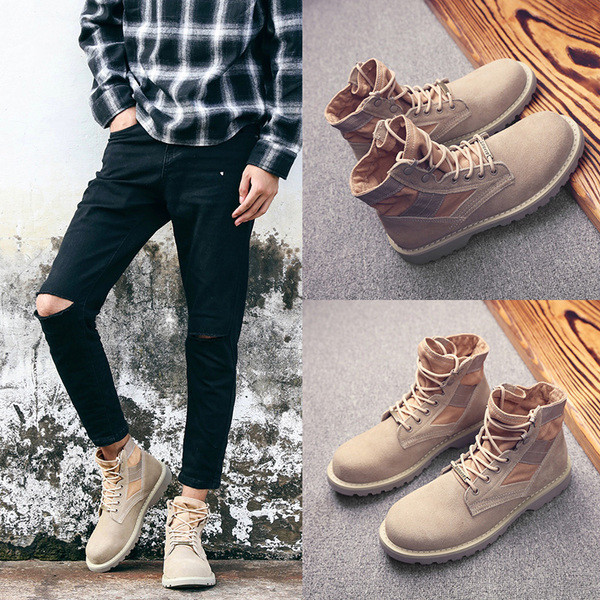 Велурени мъжки ботуши в два цвята