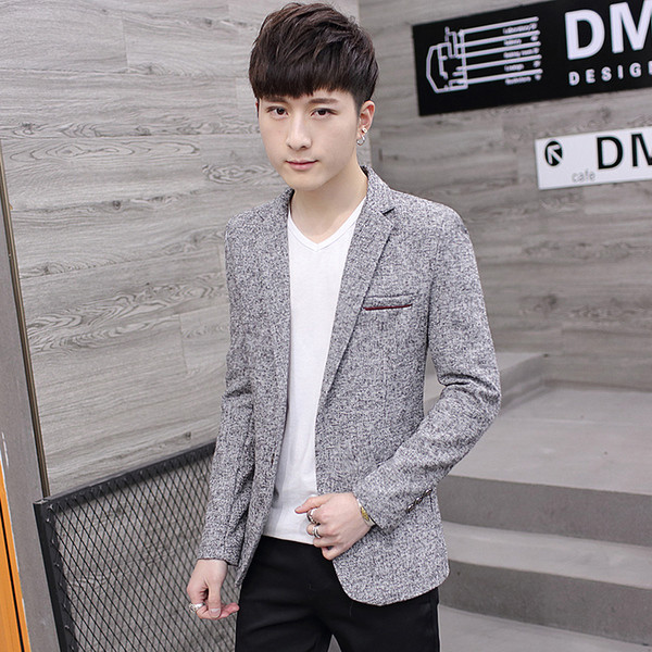 Мъжко сако модел Slim в черен и сив цвят