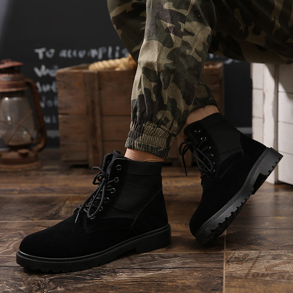 Cizme moderne de piele intoarsa pentru barbati in doua culori