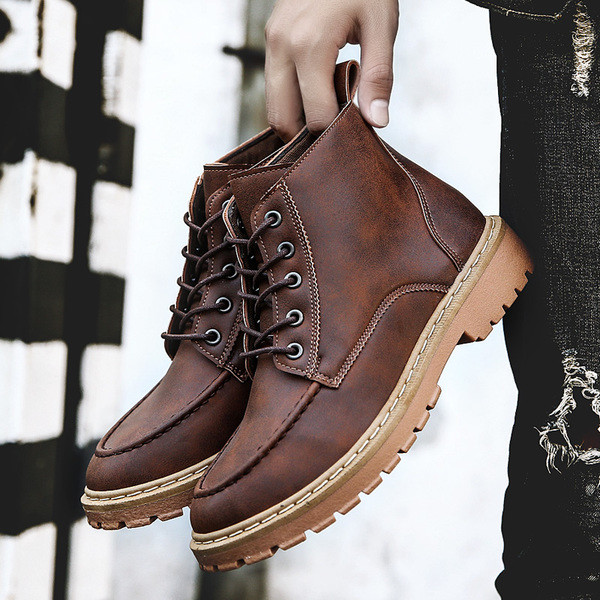 Cizme moderne barbatesti din piele ecologica in trei culori