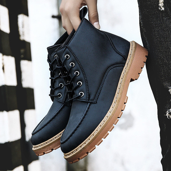 Cizme moderne barbatesti din piele ecologica in trei culori