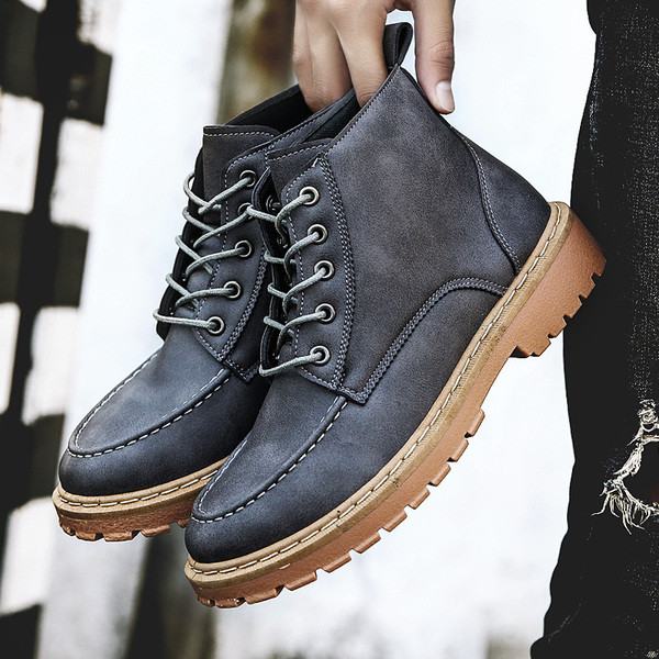 Cizme moderne barbatesti din piele ecologica in trei culori