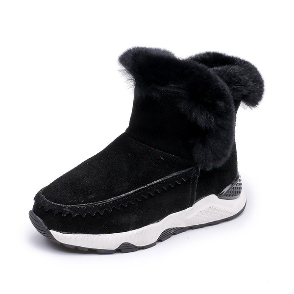 Cizme copii pentru fete pe talpa inalta in gri si negru