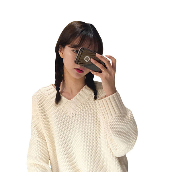 Pulover de dama cu decolteu in V in mai multe culori