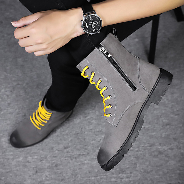 Cizme casual barbatesti in doua culori