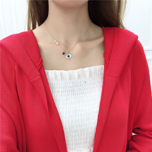 Cardigan lung zilnic cu glugă și margine albă în două culori