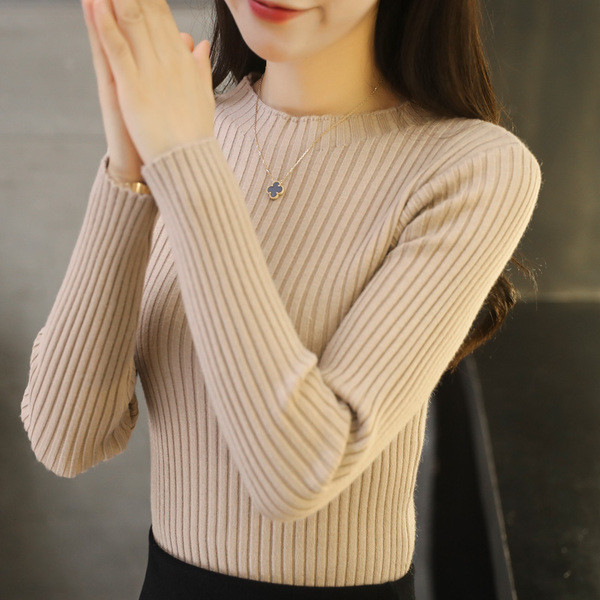 Pulover elegant de dama cu decolteu O in mai multe culori