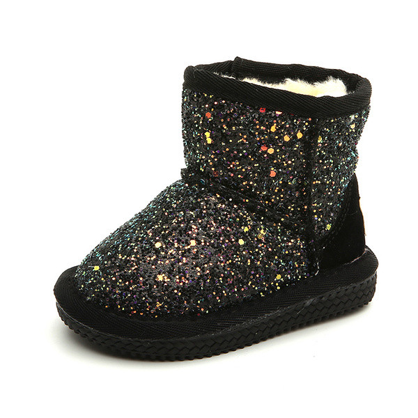 Cizme pentru copii stilate cu paiete pentru fete in trei culori