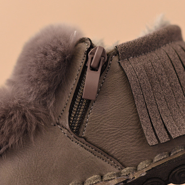 Cizme copii cu puf pentru fete in trei culori