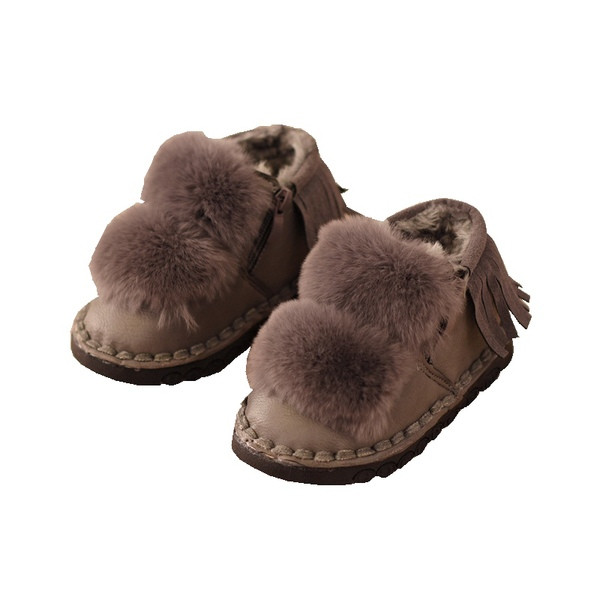 Cizme copii cu puf pentru fete in trei culori