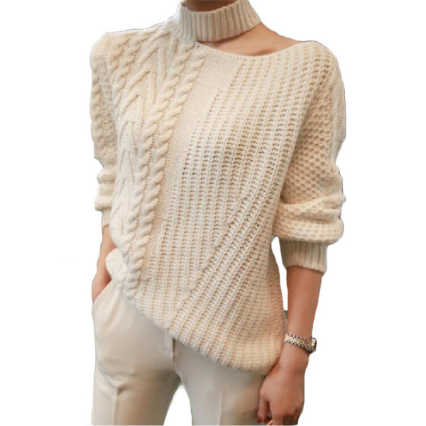 Pulover elegant de damă în alb