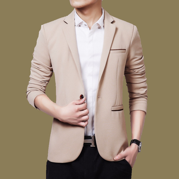 Мъжко официално сако с имитация джобове