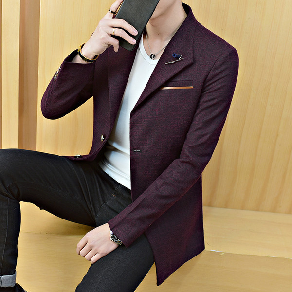 Мъжко дълго сако в тъмни и светли цветове