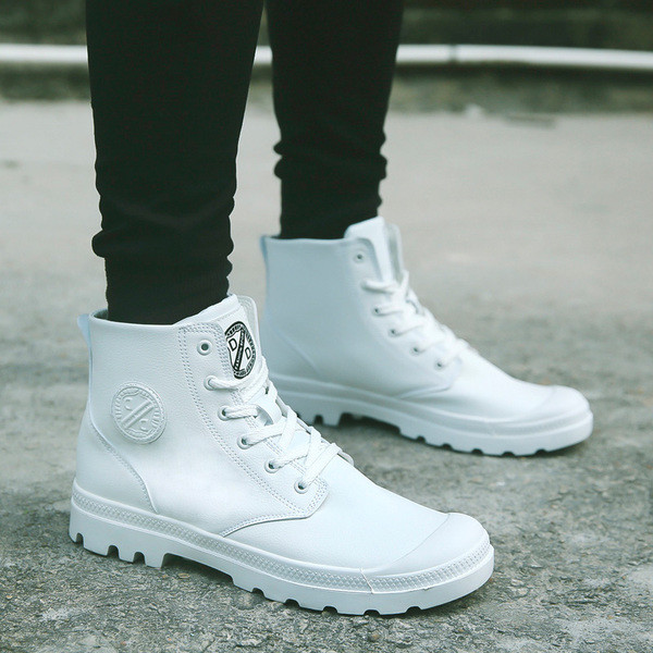 Cizme barbati din piele ecologica in doua culori