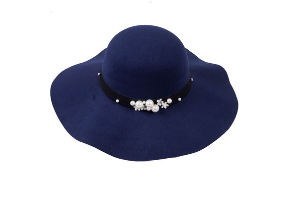 Palarie moderna de dama cu perle decorative in mai multe culori