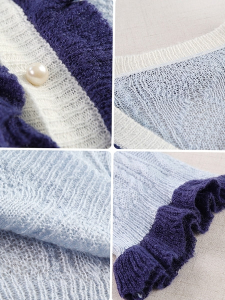 Pulover de dama cu nasturi in trei culori