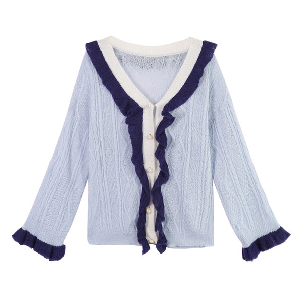 Pulover de dama cu nasturi in trei culori