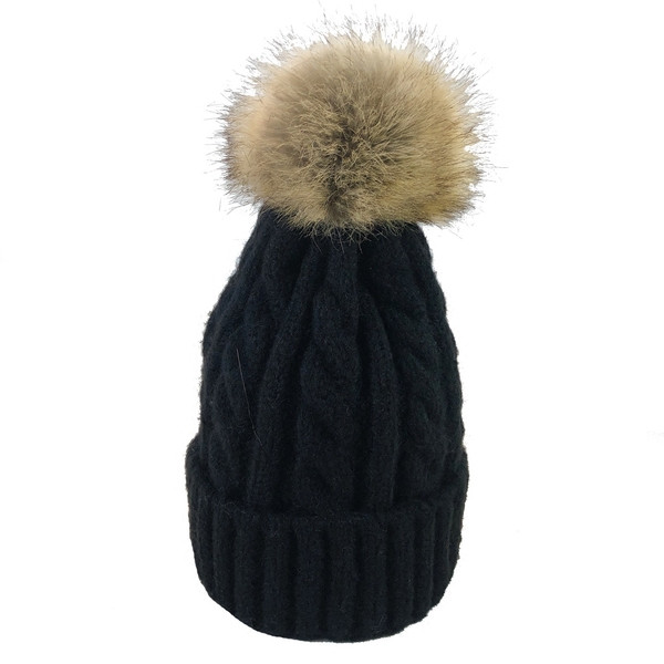 Palarie de iarna dama cu puf in mai multe culori