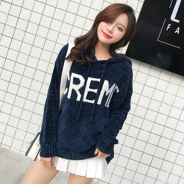 Pulover de dama cu gluga in mai multe culori