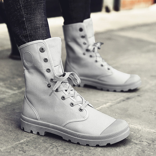 Cizme moderne barbatesti in trei culori cu talpa aspra