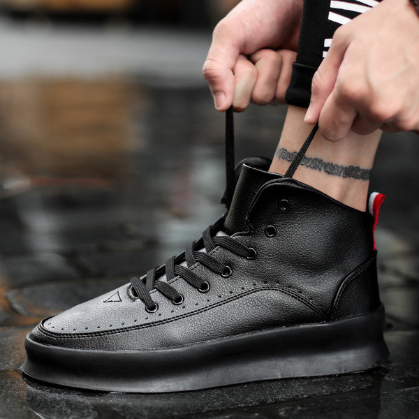 Мъжки модерни боти от еко кожа в четири цвята