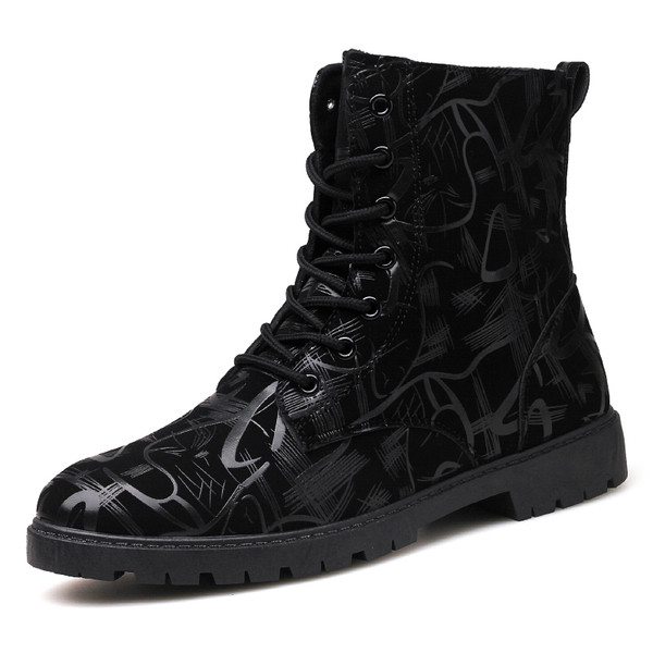 Cizme barbatesti in doua culori cu talpa aspra