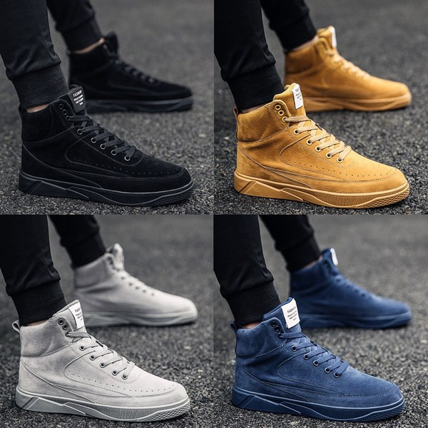 Cizme de piele intoarsa pentru barbati in patru culori