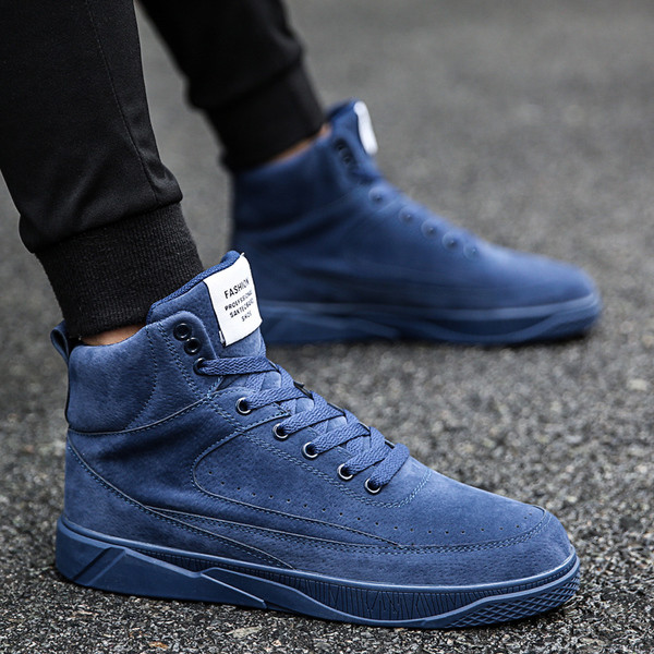 Cizme de piele intoarsa pentru barbati in patru culori