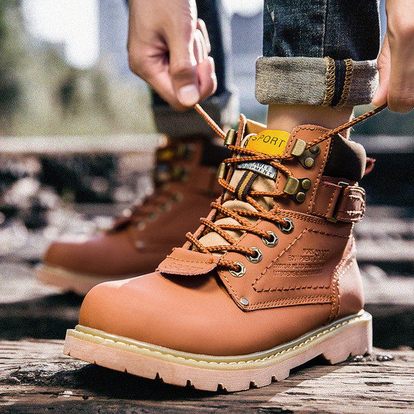 Cizme casual barbatesti in trei culori din piele ecologica