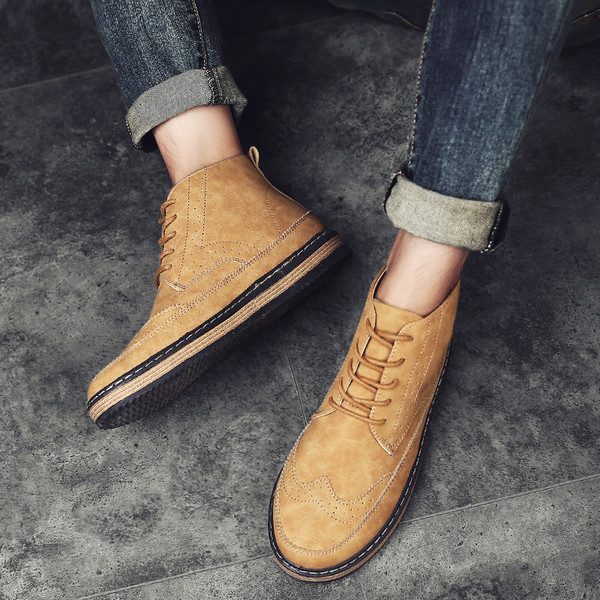 Cizme de piele intoarsa stilate pentru barbati in mai multe culori