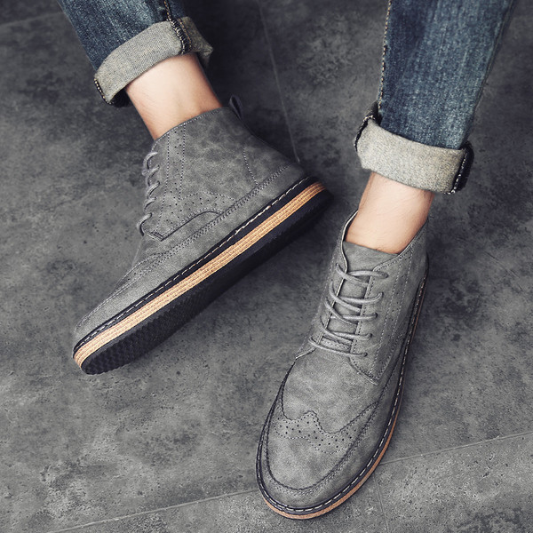 Cizme de piele intoarsa stilate pentru barbati in mai multe culori