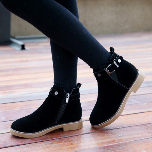 Cizme moderne pentru copii din piele intoarsa in trei culori pentru fete