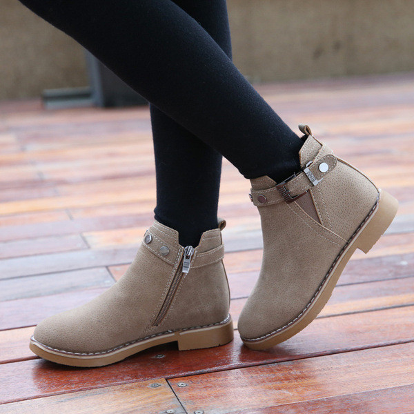 Cizme moderne pentru copii din piele intoarsa in trei culori pentru fete