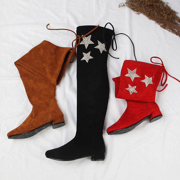 Cizme moderne de piele intoarsa pentru copii pentru fete - trei culori