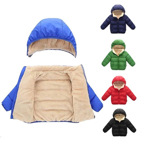 Geaca de copii pentru baieti cu captuseala pufoasa in mai multe culori