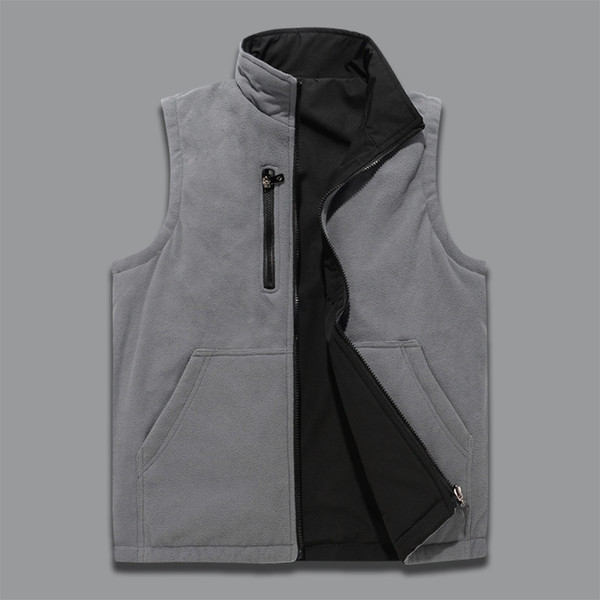 Ежедневен мъжки двулицев елек в два цвята