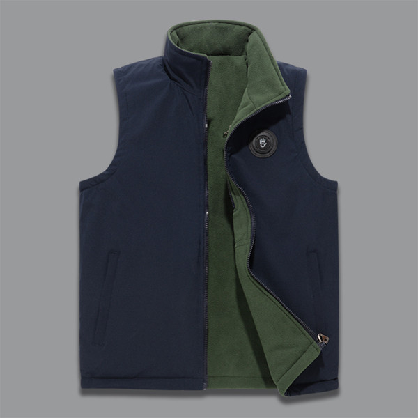 Ежедневен мъжки двулицев елек в два цвята