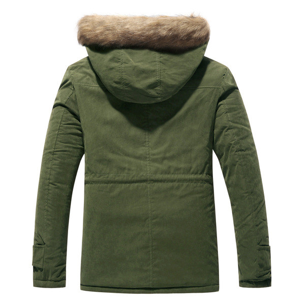 Geaca de iarna pentru barbati cu gluga si puf in trei culori