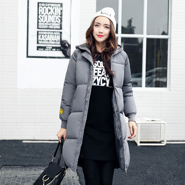 Geaca de dama lunga de iarna cu gluga in mai multe culori