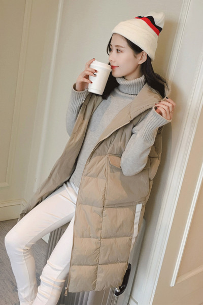 Γυναικείο μακρύ γιλέκο σε δύο χρώματα